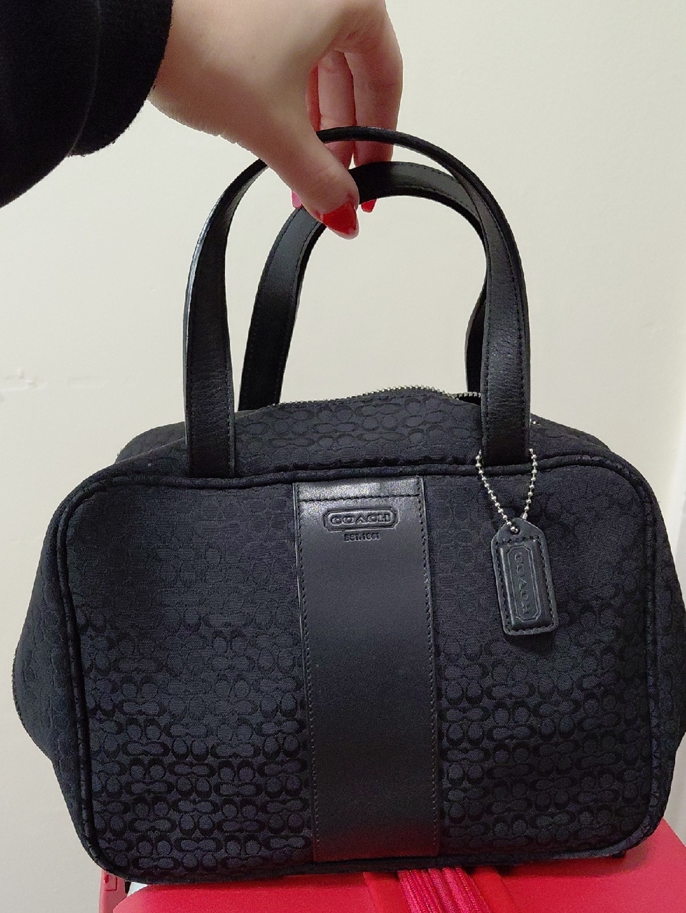 Coach Toiletry Case Vintage Black Bag - Picture 8 of 13